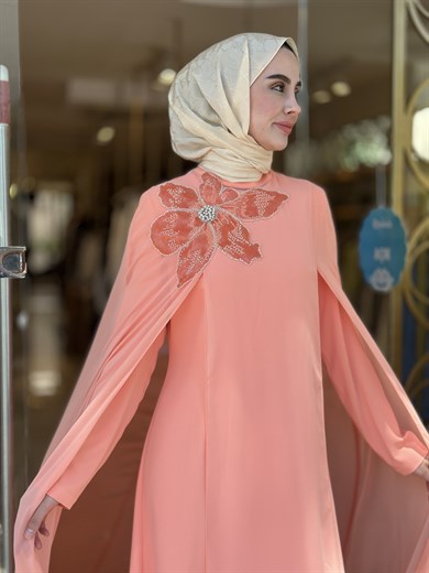 Senna Design Pastel Elbise - Somon 