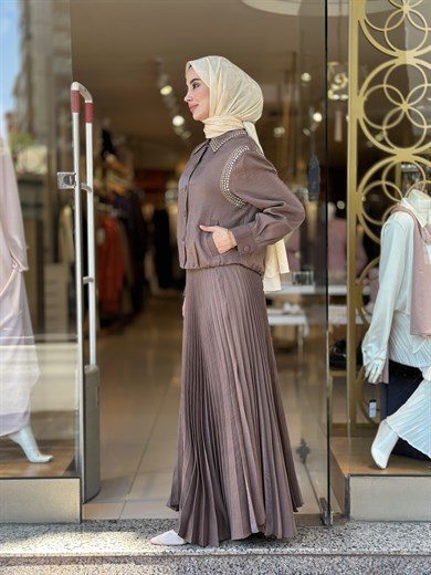 Senna Design Shine Takım - Kahverengi