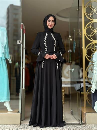 Senna Luxa Elbise - Siyah
