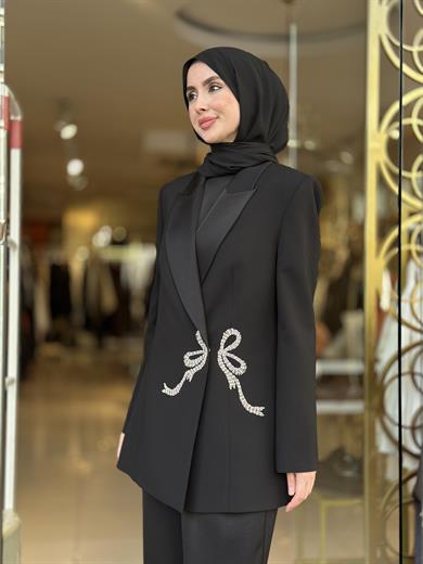 Senna Ribbon Takım - Siyah