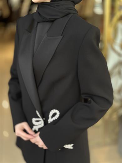 Senna Ribbon Takım - Siyah