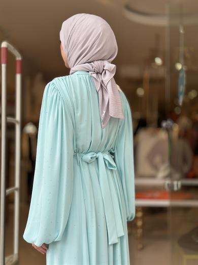 Senna Veluna Elbise - Aqua