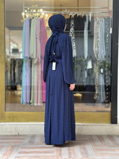 Senna Veluna Elbise - Lacivert 