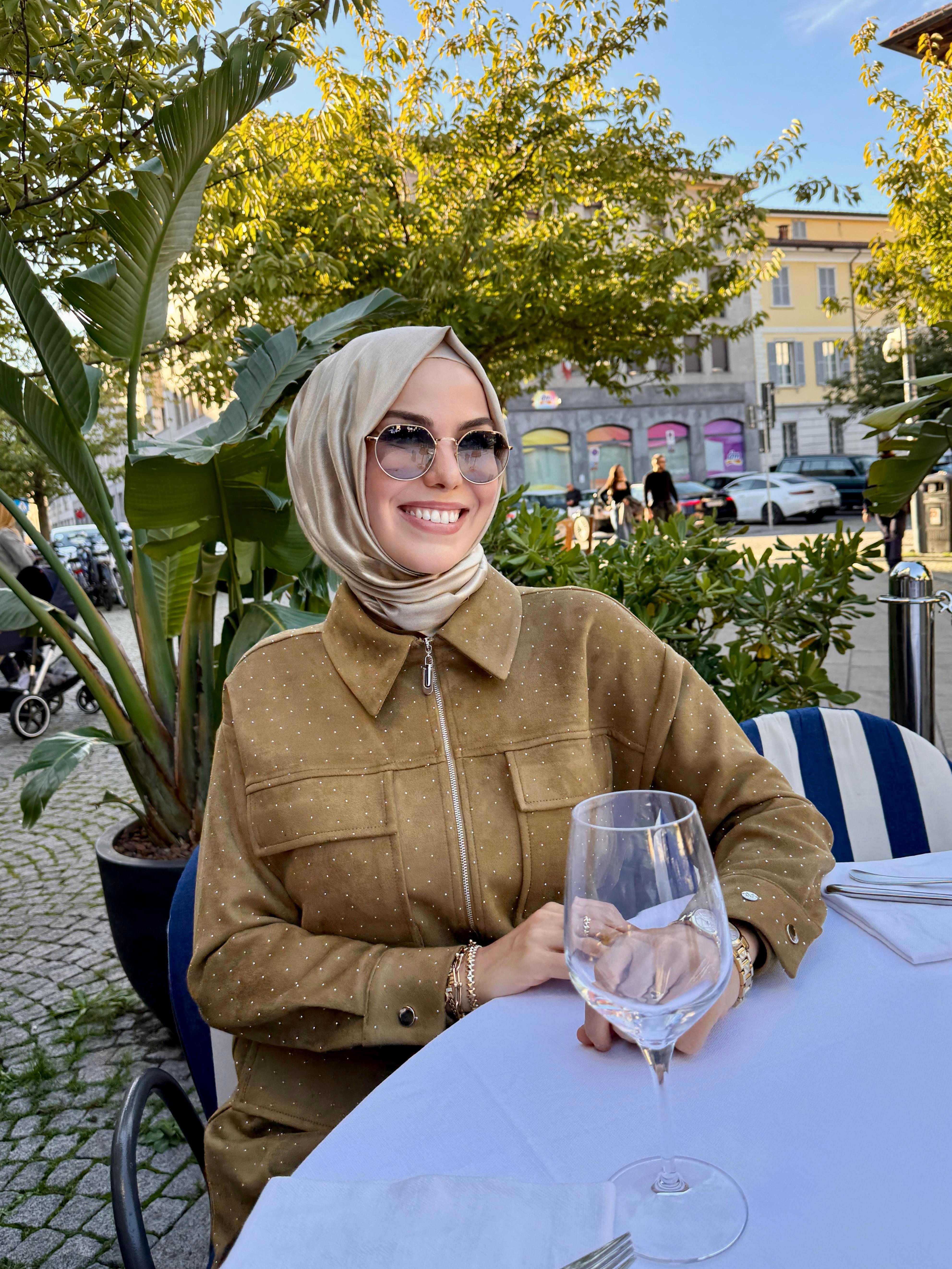 Serpme Taşlı Süet Pantolon Takım - Camel
