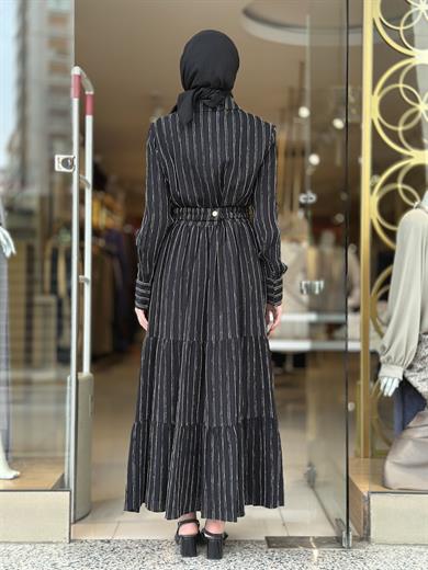 Summer Line Dress - Siyah 
