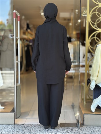 Spor Pantolonlu Takım - Siyah