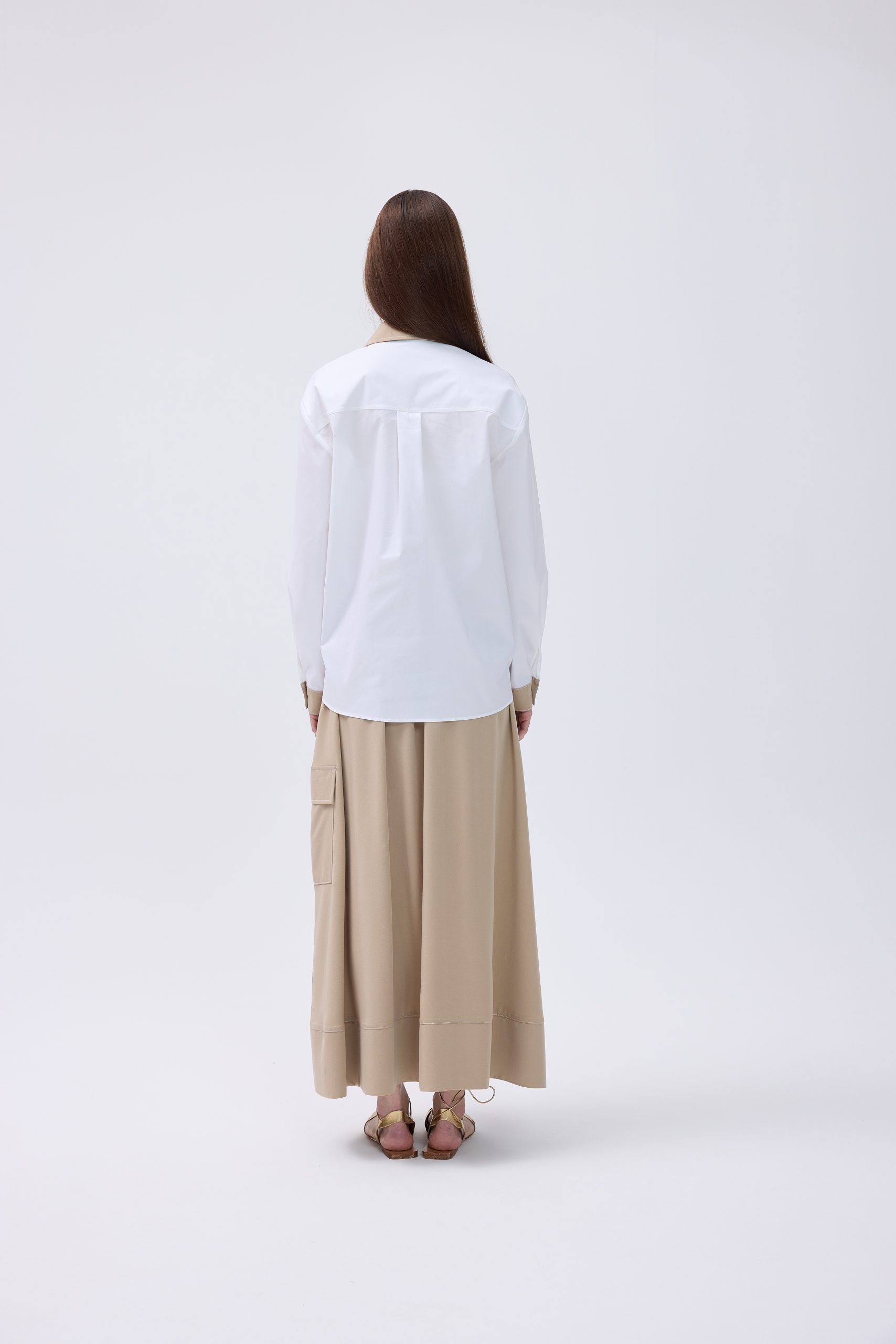 Tencel Etekli Takım - Bej