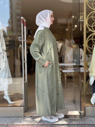 Tencel Giy Çık Kap - Haki