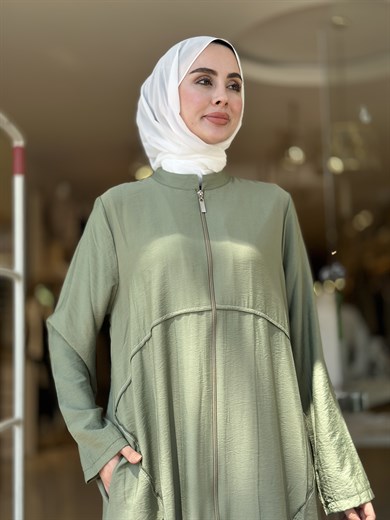 Tencel Giy Çık Kap - Haki