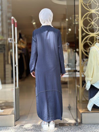 Tencel Giy Çık Kap - Lacivert