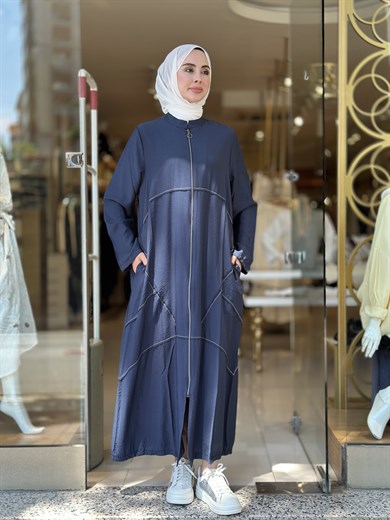 Tencel Giy Çık Kap - Lacivert
