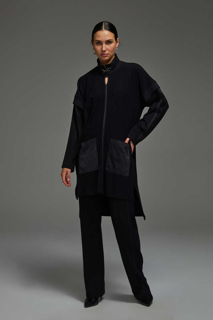 Cepli Relax Fit Bluz - Siyah