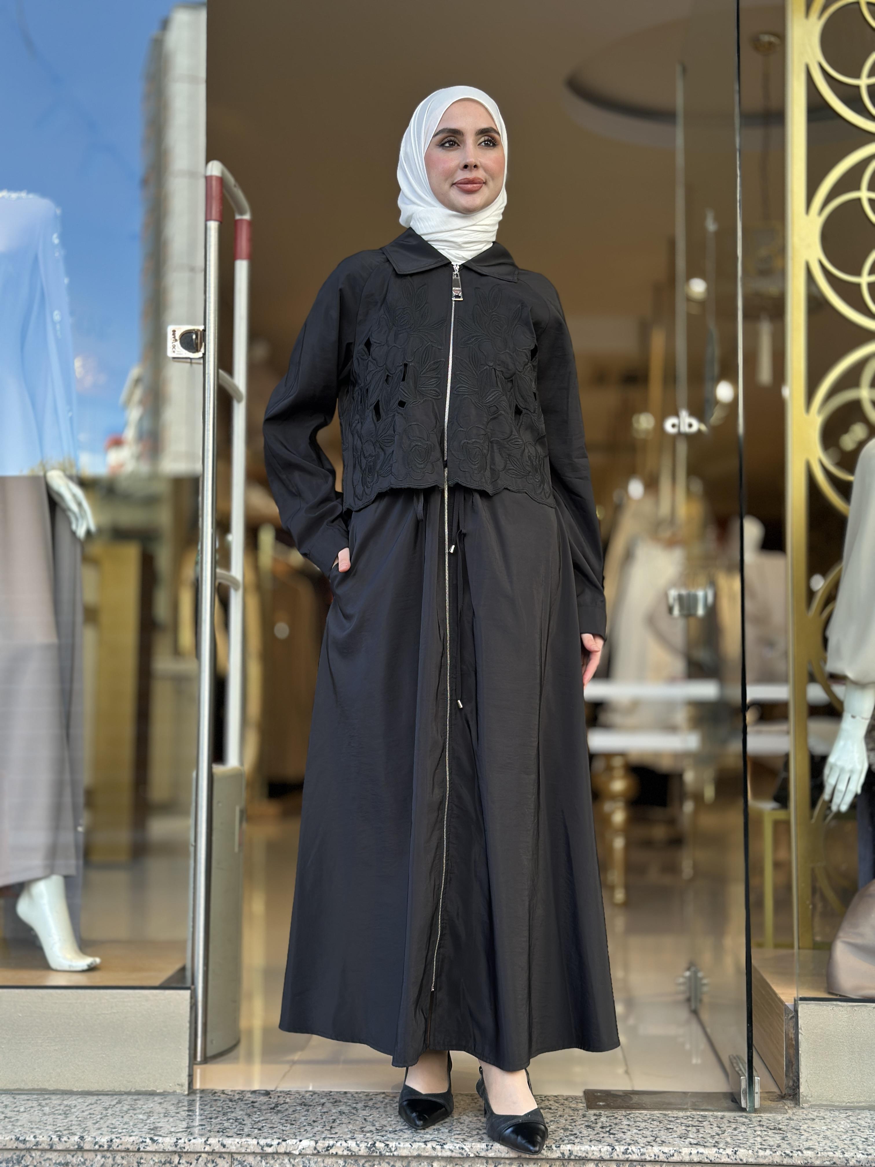 Grace Cut Elbise - Siyah