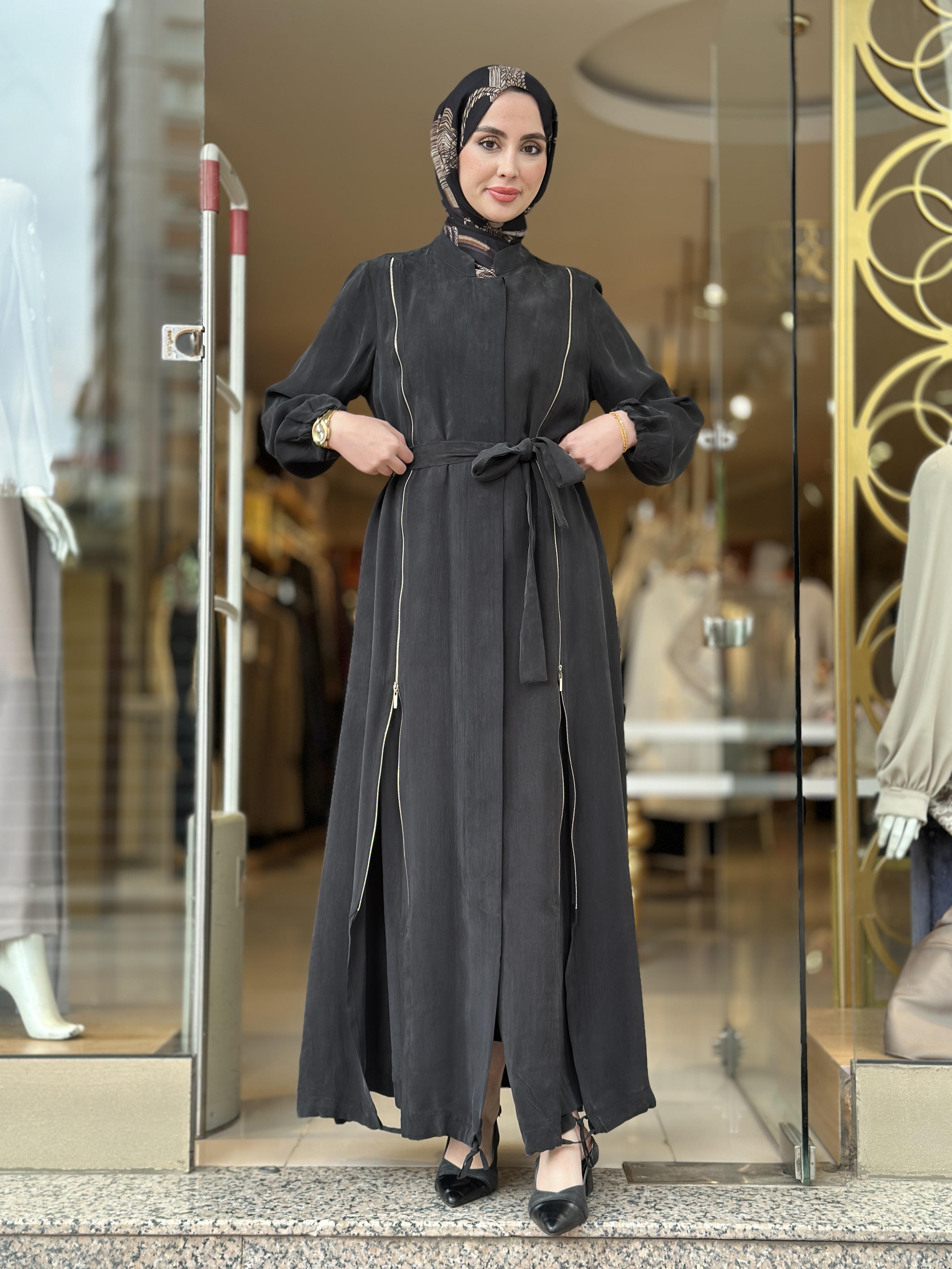 MissWhence Fermuar Detaylı Cupra Ferace - Siyah 