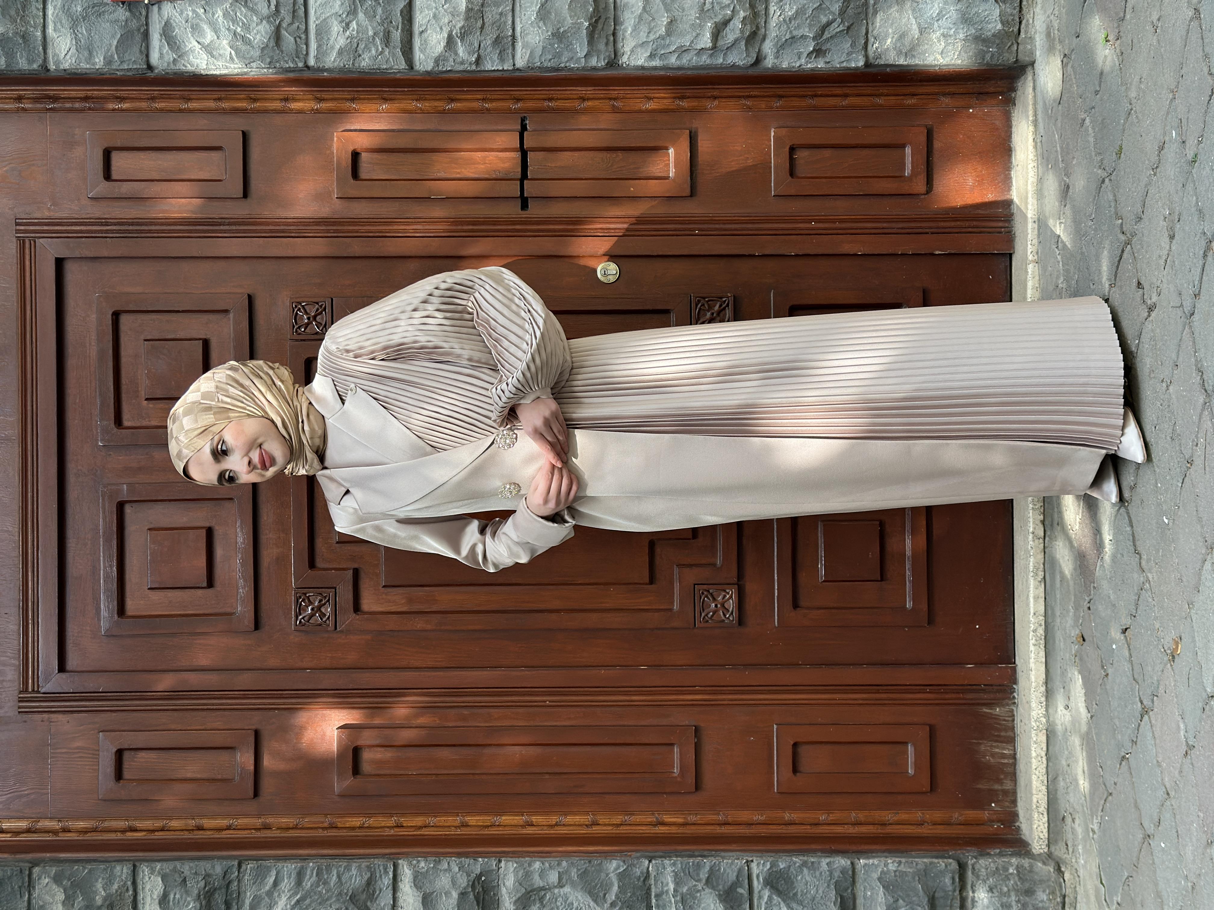 Senna Elise Abiye Elbise - Kum