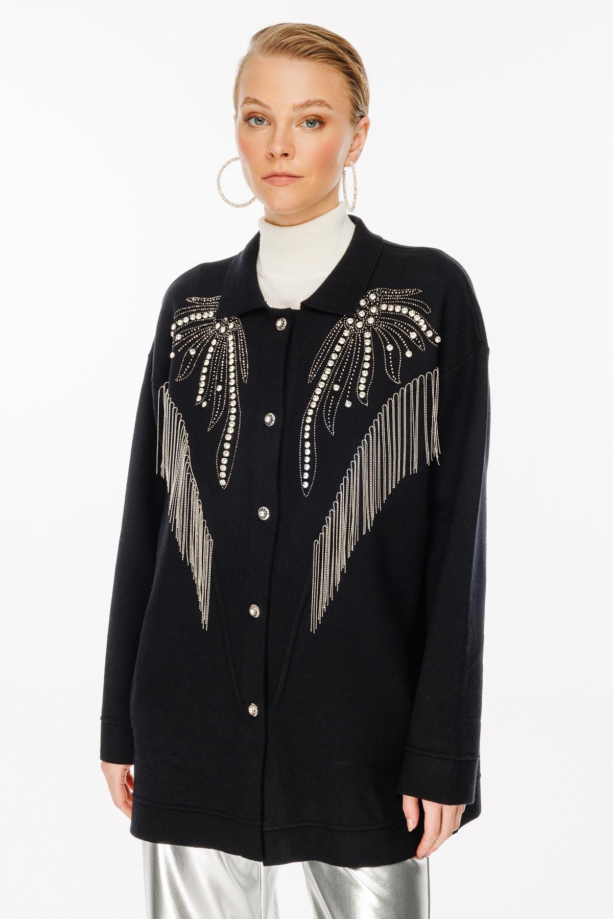 Triko Hırka - Siyah