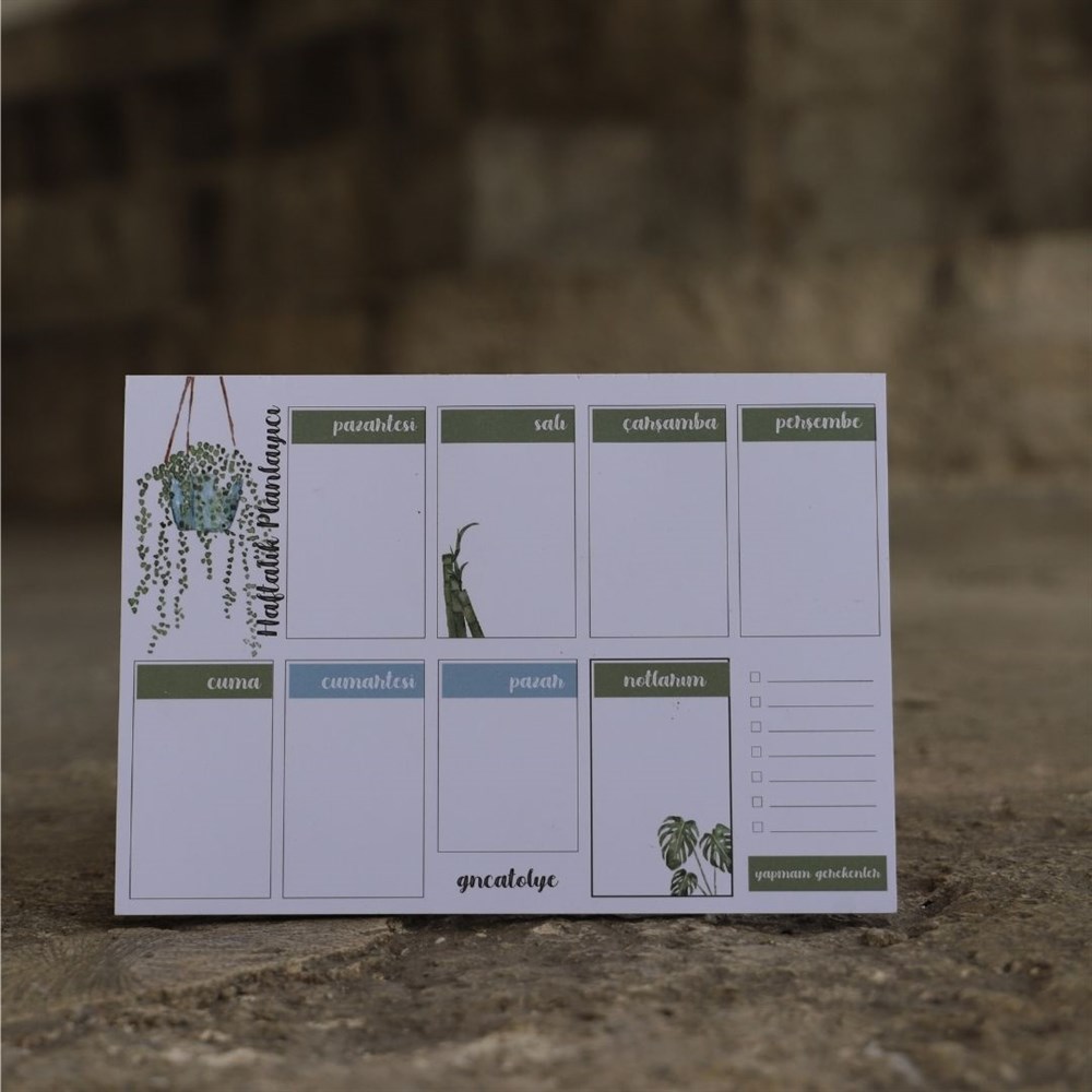 BİTKİ HAFTALIK PLANLAYICI