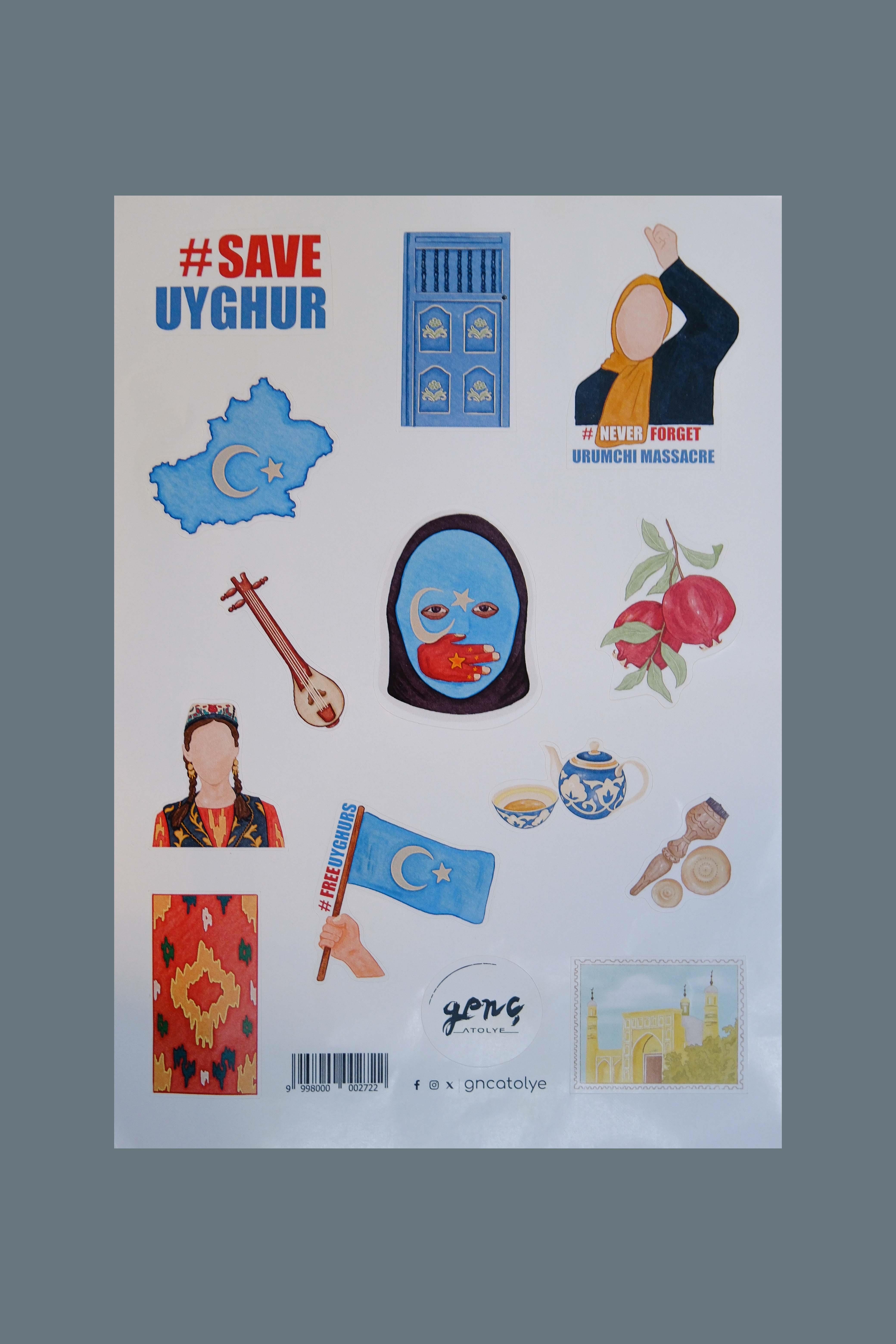 DOĞU TÜRKİSTAN TEMALI STICKER