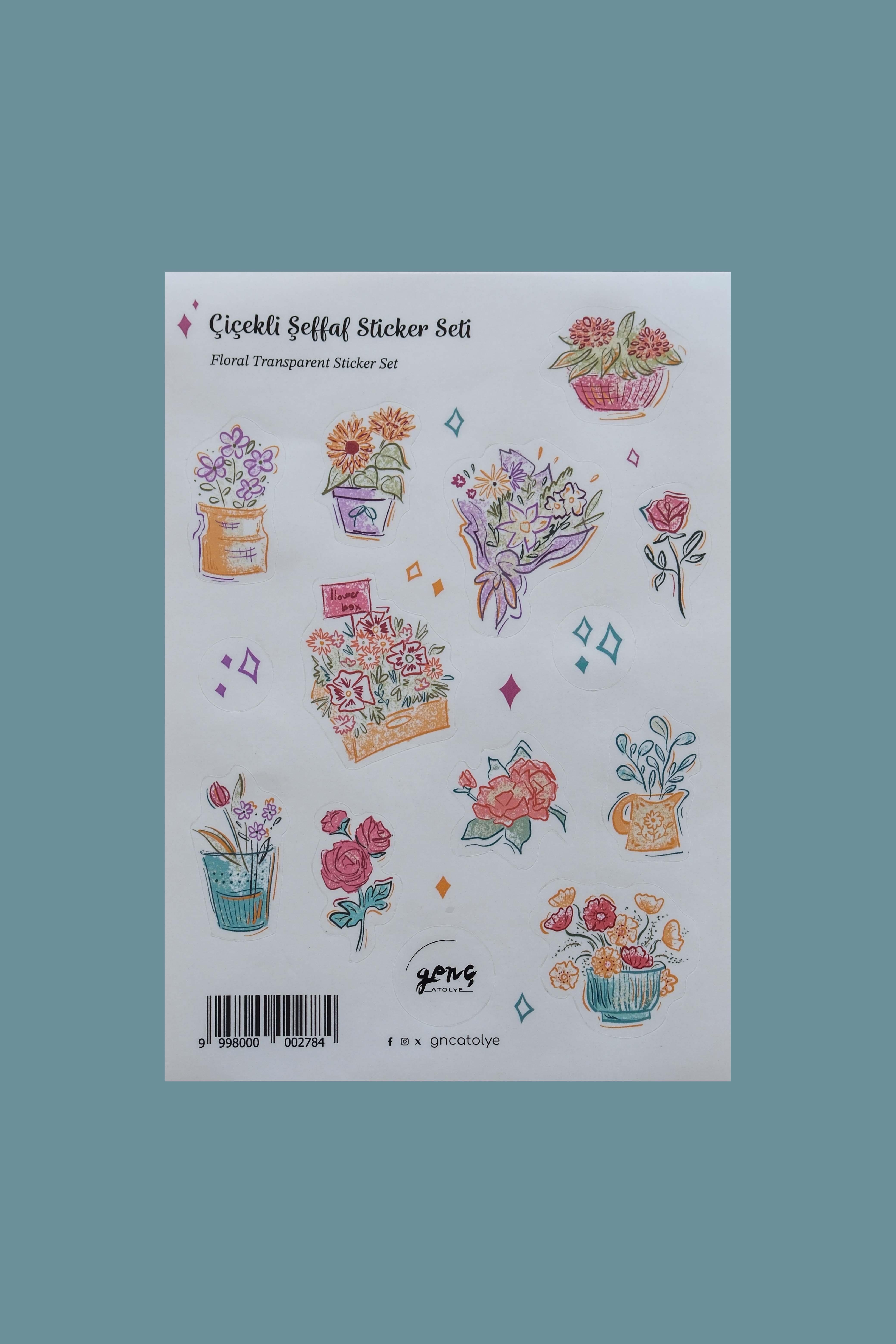 ÇİÇEK ŞEFFAF STICKER