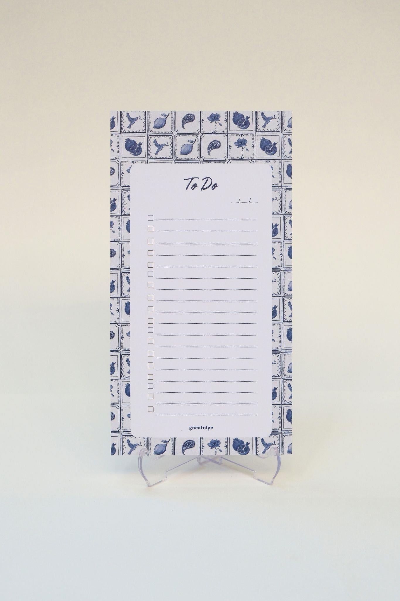 MAVİ ÇİÇEK UZUN NOTLUK