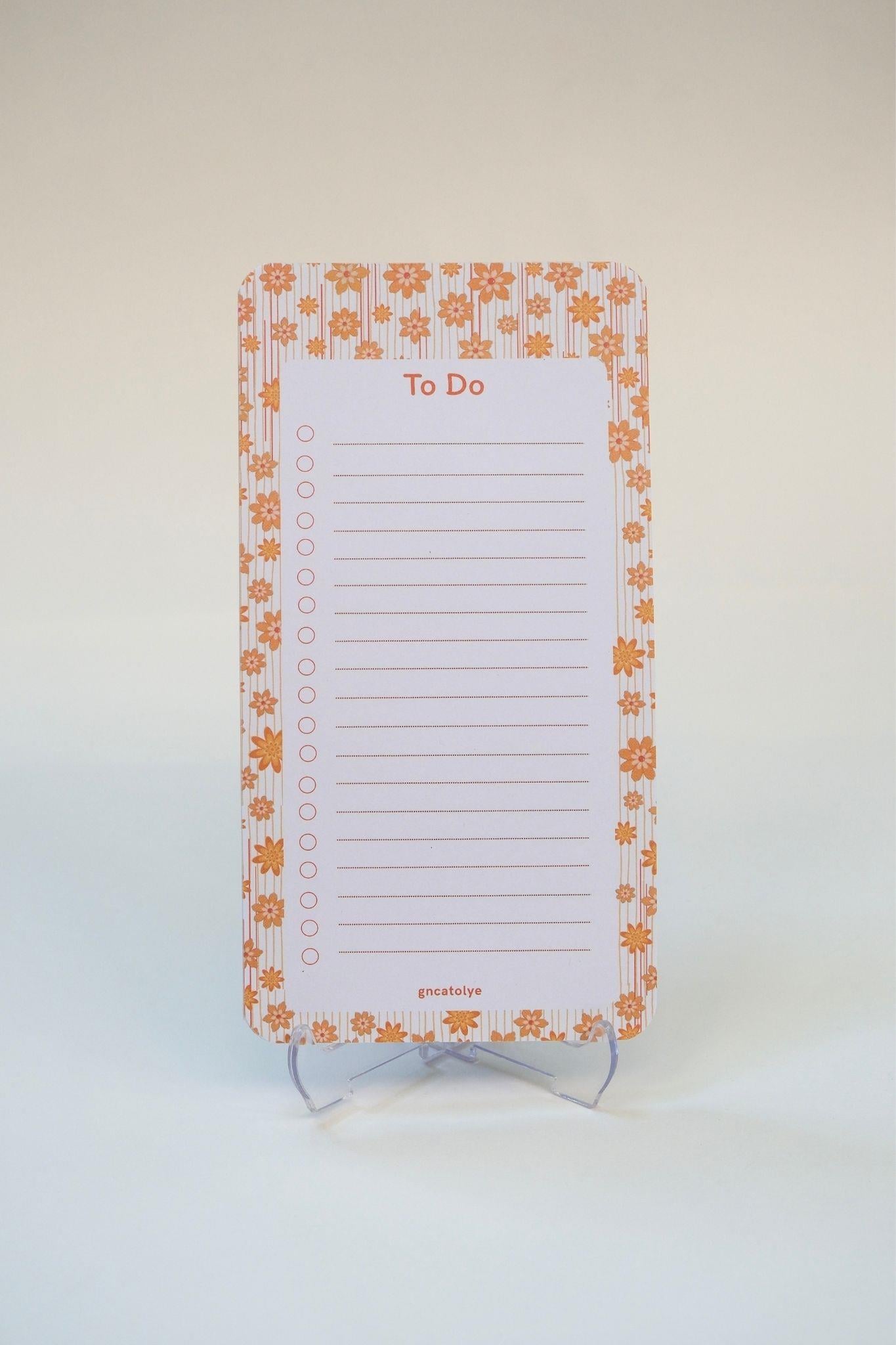 TURUNCU ÇİÇEK UZUN NOTLUK