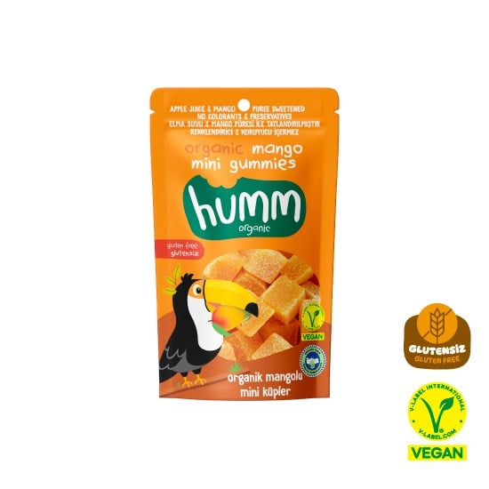 Organik Glutensiz Vegan Mangolu Mini Küpler - 30g