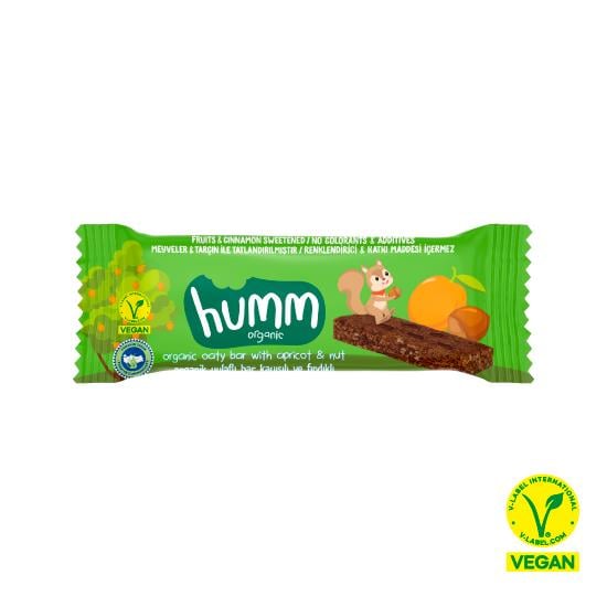 Organik Vegan Kayısılı ve Fındıklı Yulaf Bar - 27g