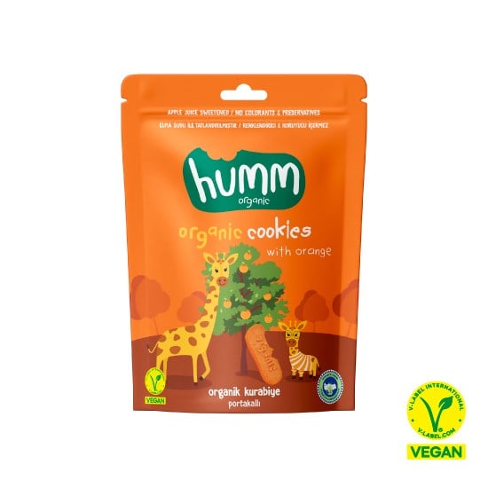 Organik Vegan Portakallı Kurabiye - 55g