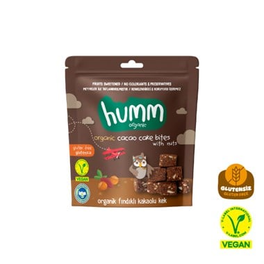 Organik Glutensiz Vegan Kakaolu ve Fındıklı Kek - 30g