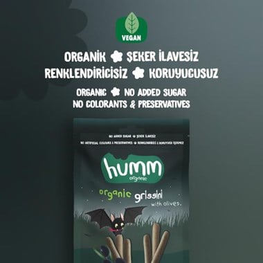 Organik Vegan Zeytinli Grissini - 55g