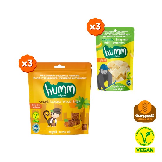 Organik Glutensiz Vegan Muzlu Atıştırmalık Paketi - 6 adet (2 çeşit)