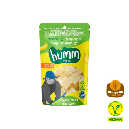 Organik Glutensiz Vegan Muzlu Mini Küpler - 30g