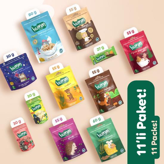 Organik Mix Atıştırmalık Paketi - 11 adet (11 çeşit)