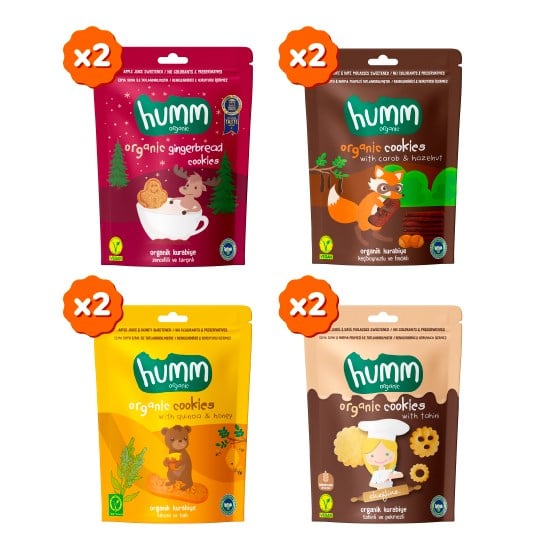 Organic Sweet Cookies Snack Pack - 8 Pieces (4 Varieties)