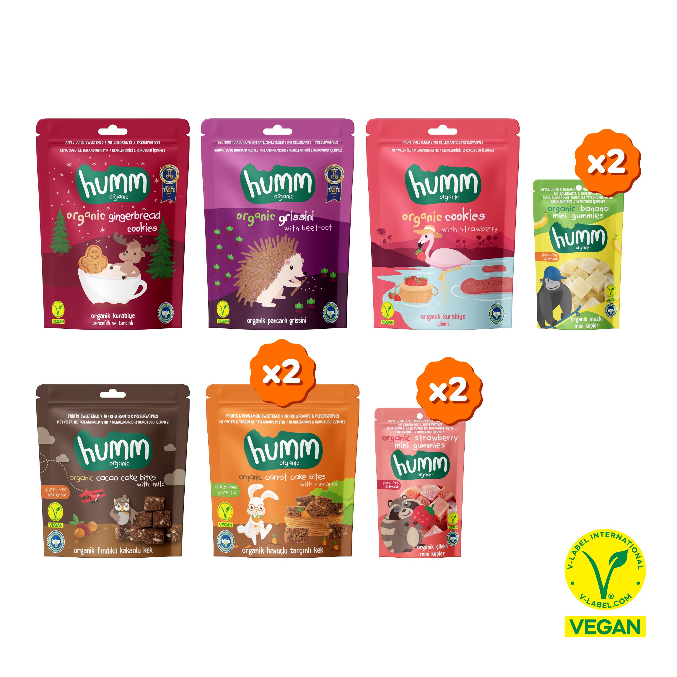 Organik Tatlı & Tuzlu Mola Paketi - 10 adet (7 çeşit)