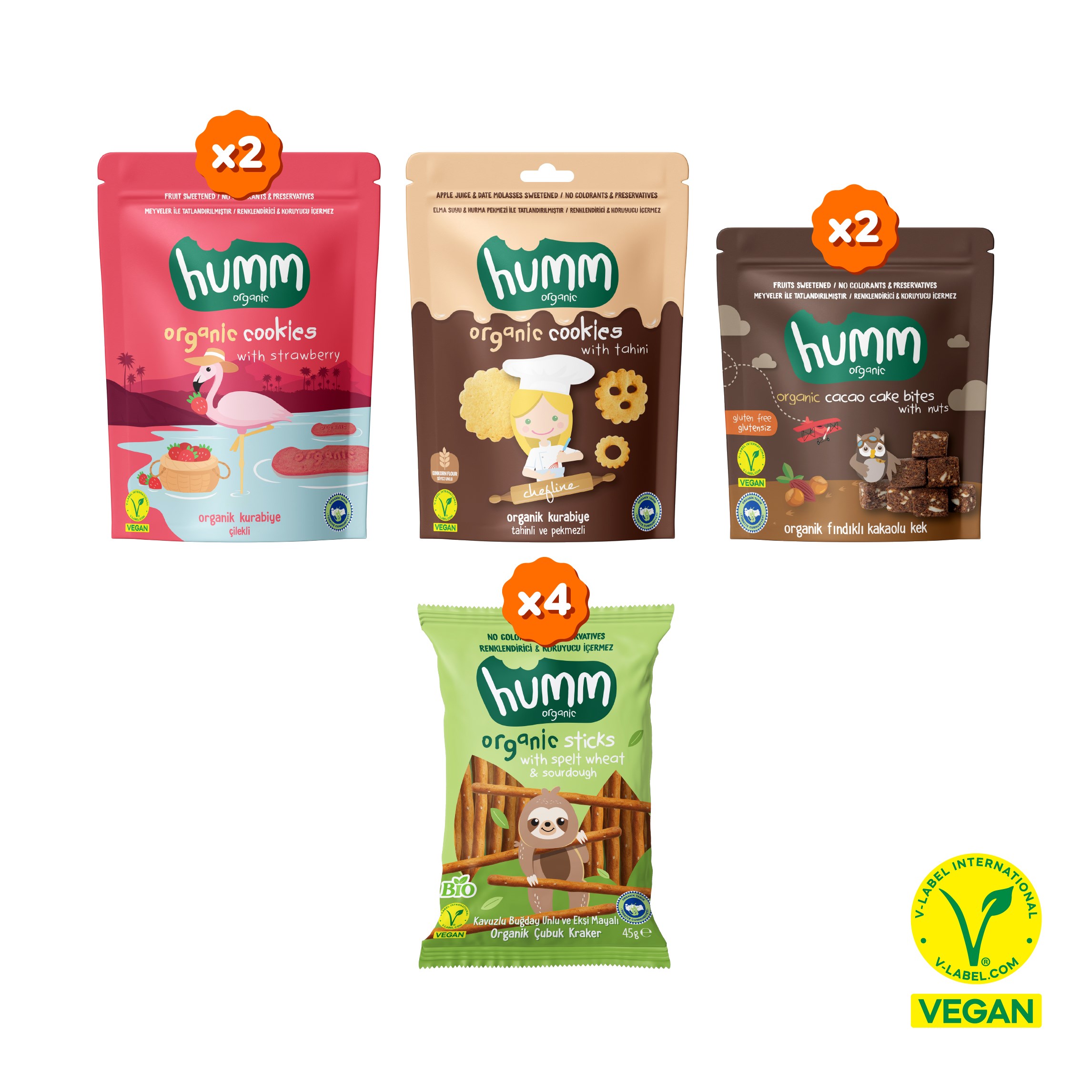 Organik Tatlı & Tuzlu Okul Çantası Atıştırmalık Paketi - 9 Adet(4 Çeşit)  