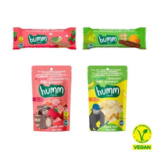 Organik Vegan Meyveli Küp & Yulaf Bar Atıştırmalık Paketi - 4 adet (4 çeşit)