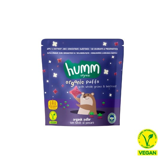 Organic Vegan Beetroot & Whole Grain Puffs – 30G