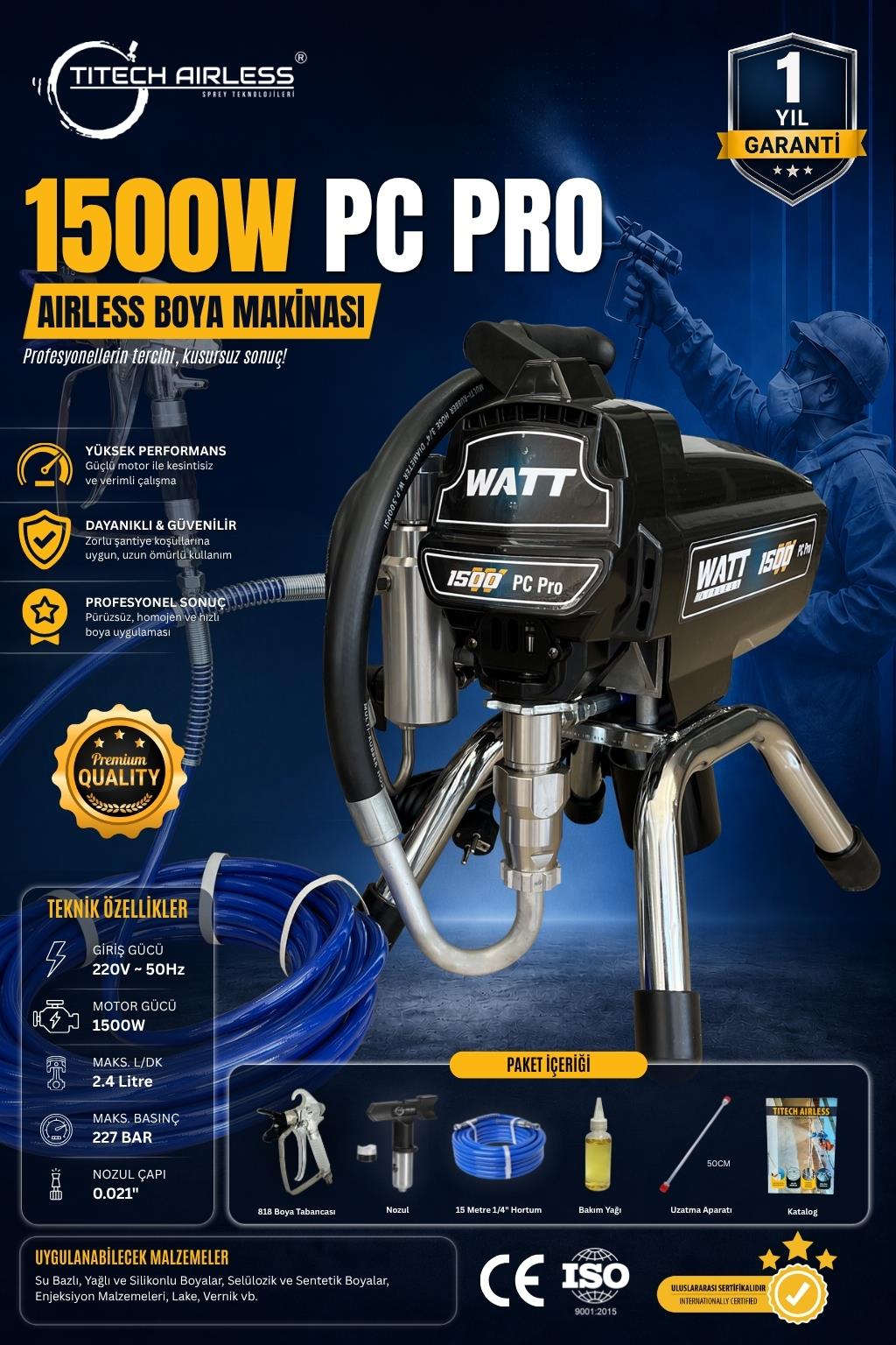1500W PC PRO Electric Airless Paint Machine - Digital