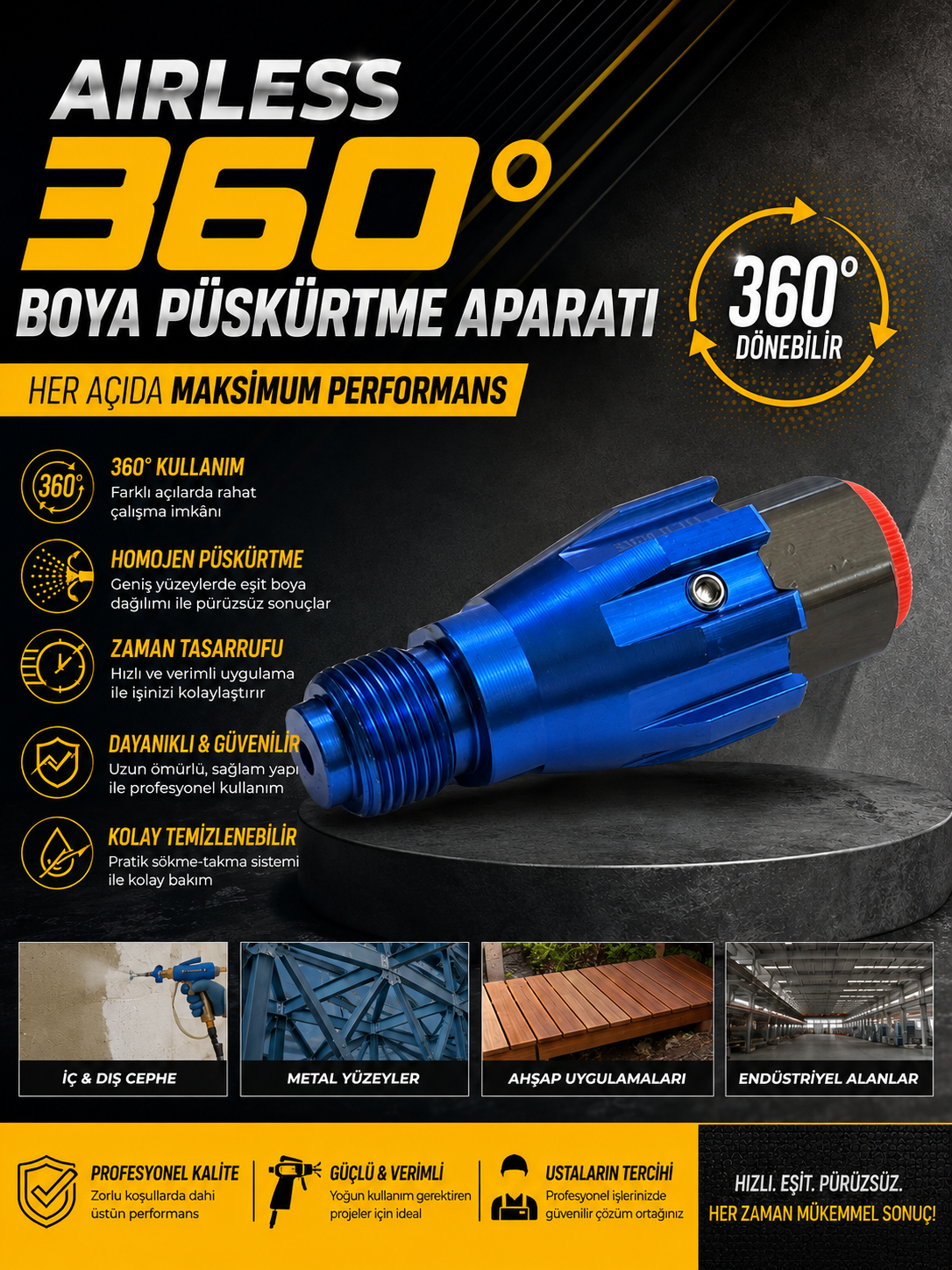 360 Boya Püskürtme Aparatı