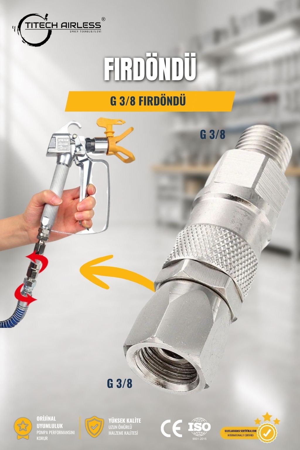 3/8'' Fırdöndü