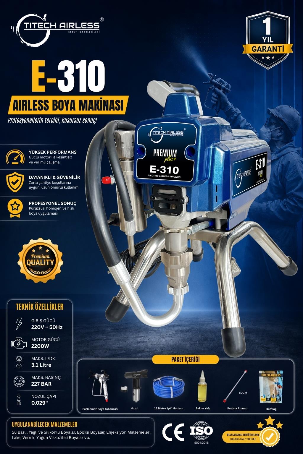 EP-310 Elektrikli Airless Boya Makinası-Dijital