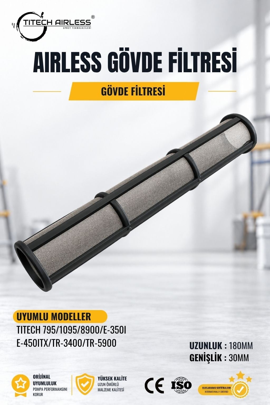 Gövde Filtresi 180x30mm (795/1095/8900/E-350/E-450ITX/TR-3400/TR-5900)