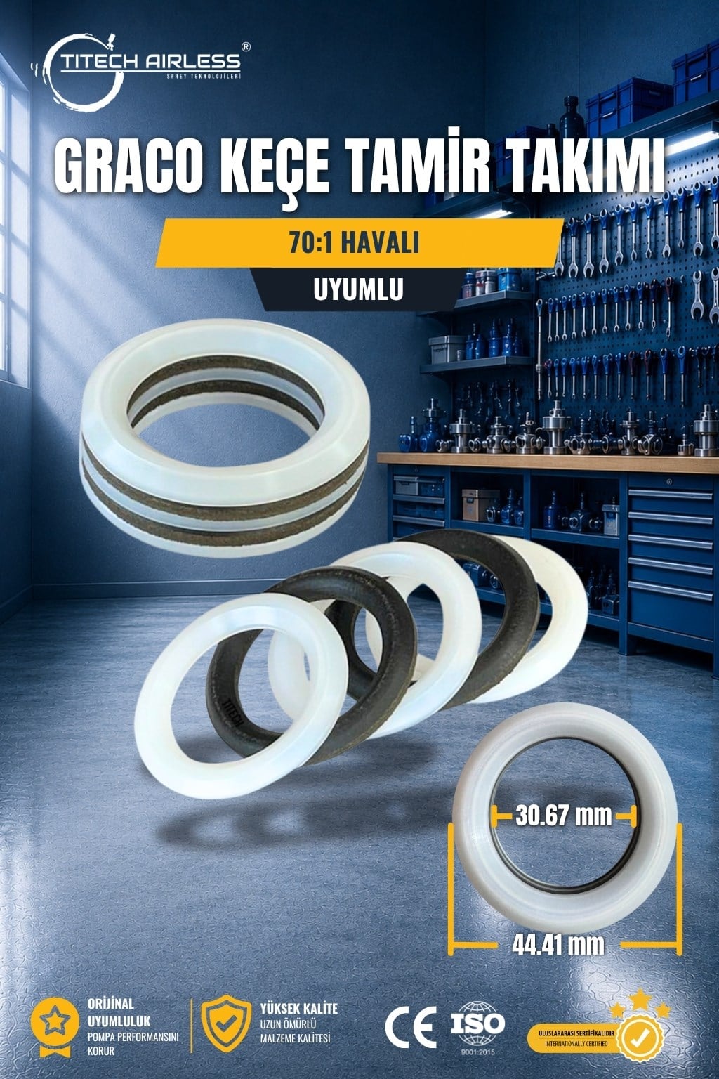Graco 70:1 Havalı Boya Makinası Keçe Takımı