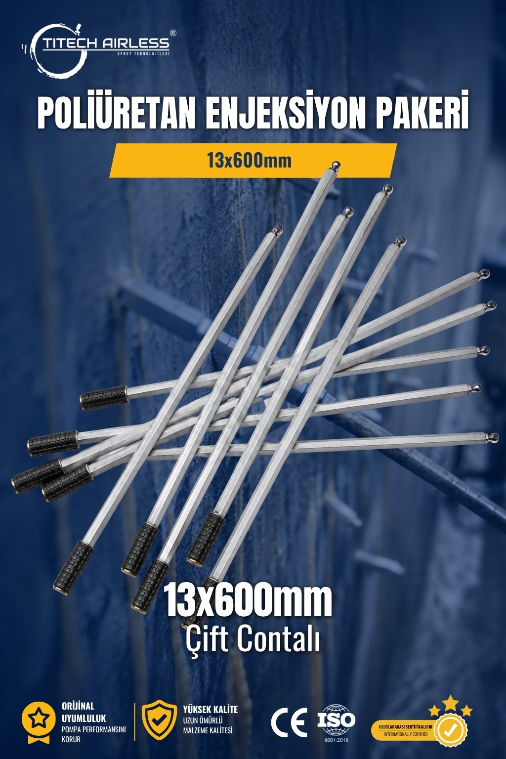 Poliüretan Enjeksiyon Pakeri 13x600mm