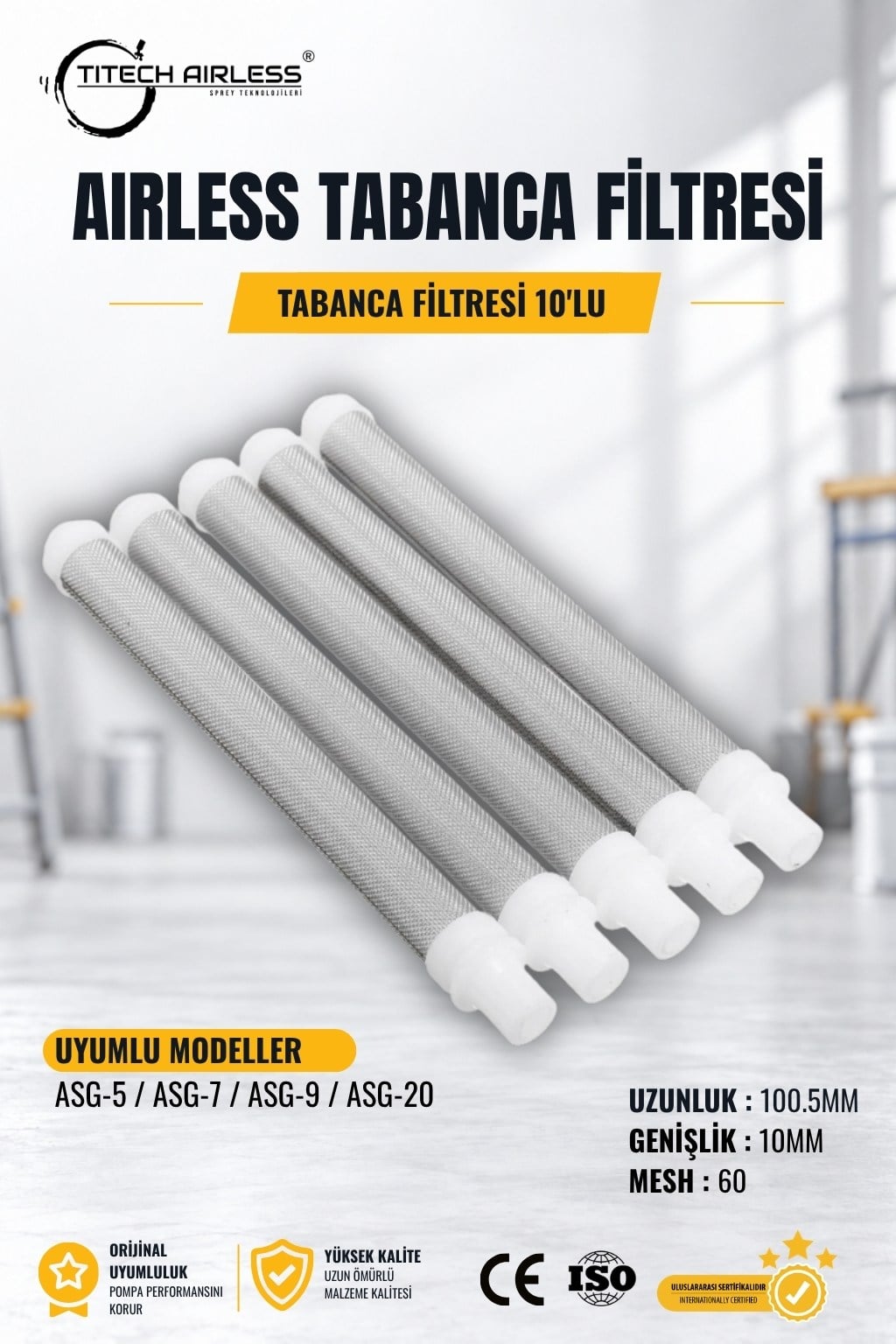 Tabanca Filtresi 60 Mesh 10'lu