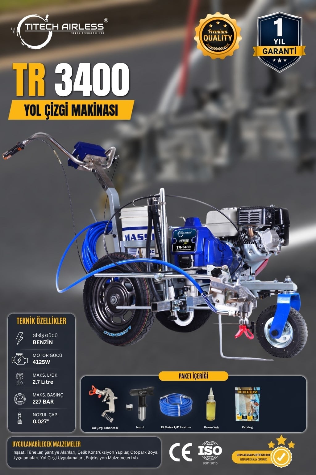 TR-3400 Yol Çizgi Makinası