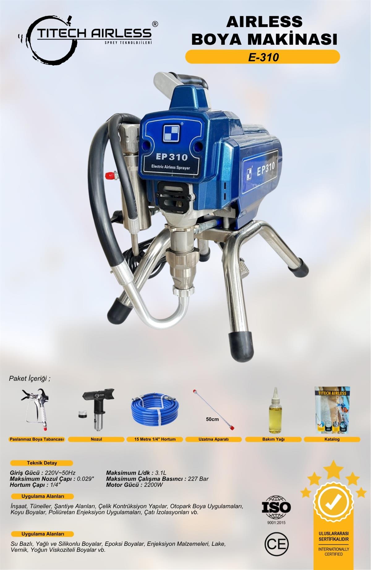 EP-310 Elektrikli Airless Boya Makinası-Dijital