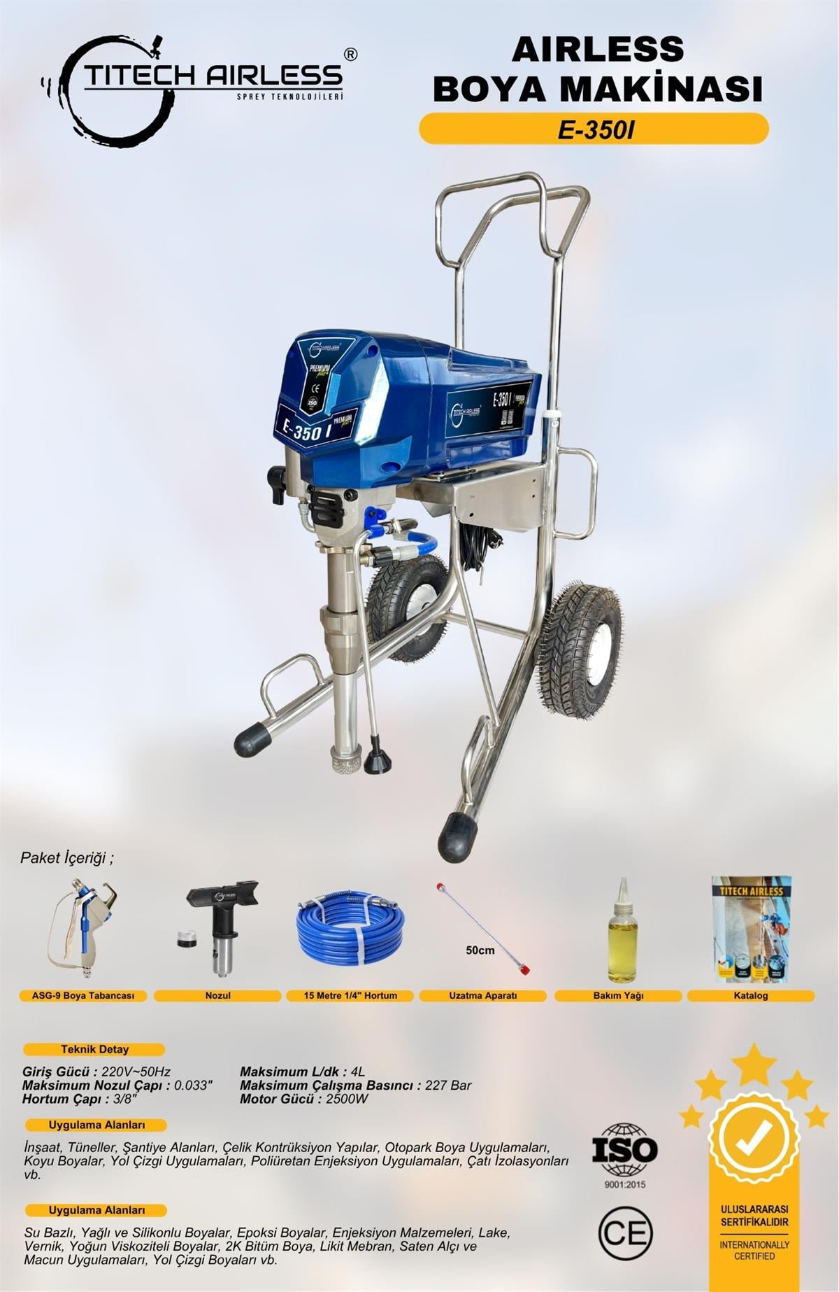 EP-350I Elektrikli Airless Boya Makinası-Dijital