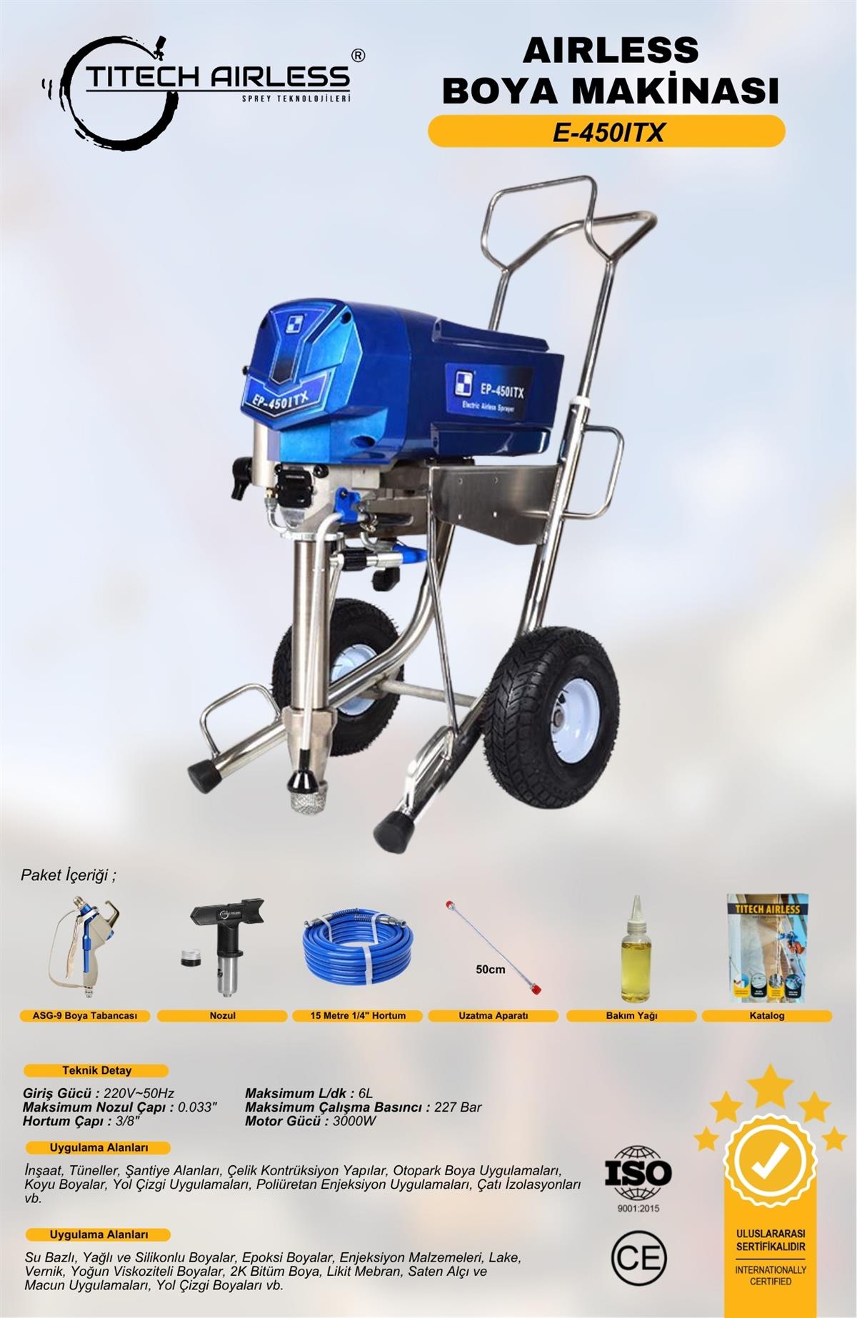 EP-450ITX Elektrikli Airless Boya Makinası-Dijital
